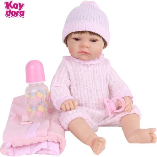 KAYDORA Reborn Baby Dolls 18 Inch 47cm Lifelike Bebe Reborn Girl Dolls Bath Toy Kids Cute Menina lol Birthday Gift Toddler