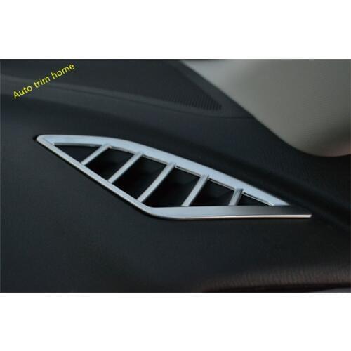 Lapetus Dashboard Front AC Air Outlet Vent Frame Cover Trim Accessories Matte Interior Refit Kit Fit For Mazda 3 2017 2018