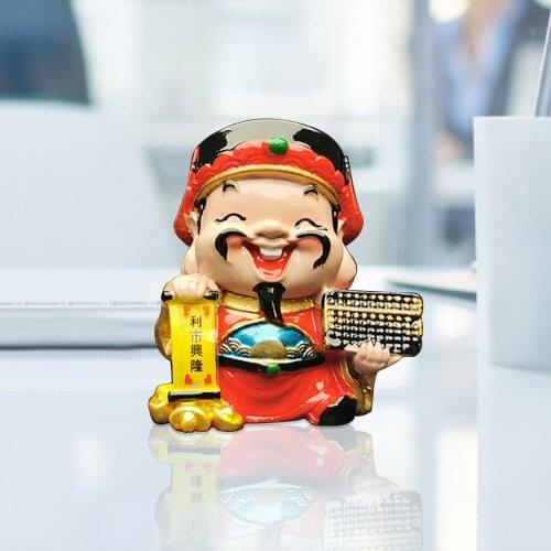 Cartoon Resin Figurines Home Furnishing Decoration Five-way God Of Wealth Decoration Ornament Adornos Para Casa Dekoration