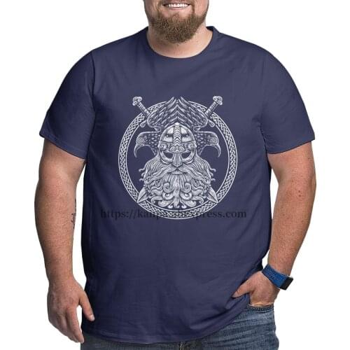 Viking Designer Men Plus Size T Shirts Mens Oversized T-shirt Short Sleeve Breathable Tops Tee Summer Large Loose Tees
