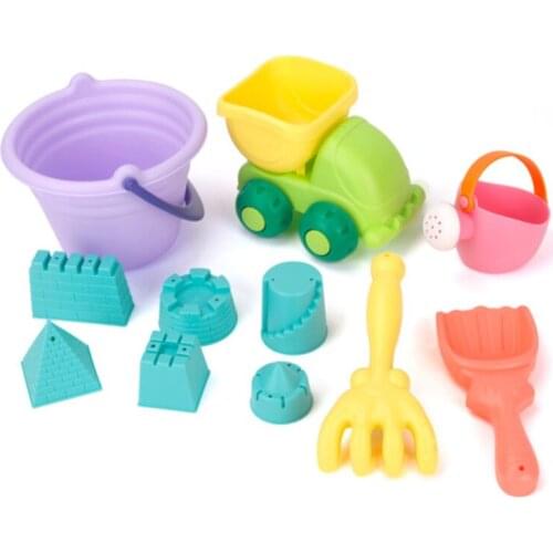 Soft Glue Beach Tools Set Sand Playing Toys For Kids Fun Water Beach Seaside Tools Child Sandglass Shovel Tool Gifts