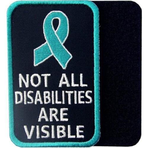 Not All Disabilities Are Visible Patches Vests Harnesses Service Dog Embroidered Badge Patch for Dog clothes