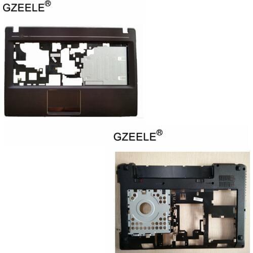 New For Lenovo G480 G485 TOP COVER Palmrest Upper Case+Bottom Base Cover Case Wire drawing with HDMI-compatible