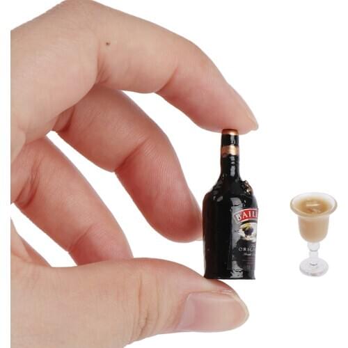 New Arrive 1 Set Mini Wine Bottles Model Dollhouse Miniature 1:12 for Doll House Decoration