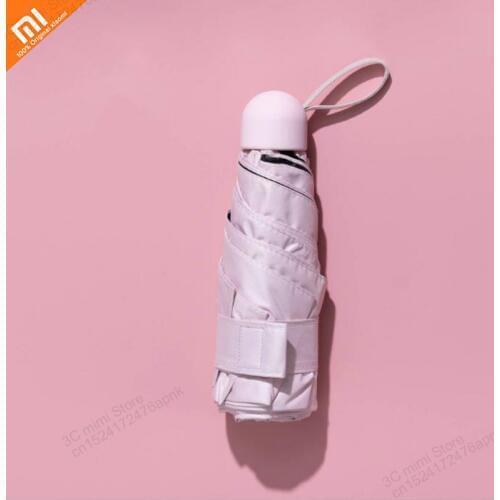 Original youpin mijia sunscreen plastic umbrella black storage ultra short sunscreen umbrella black super light umbrella smart
