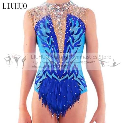 LIUHUO Figure Skating Dress Womens Girls' toddler Gymnastics Leotard competitionDance Leotard Artistic Costume