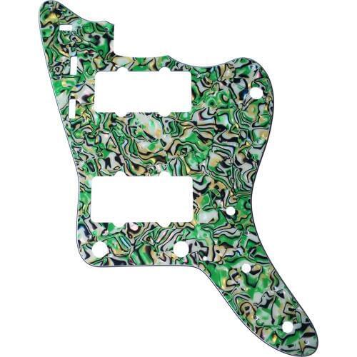 Pleroo Custom Guitar pickgaurd Scratch Plate - For Japan Jazzmaster Guitar Pickguard, 4 Ply Colorful Pearl Shell