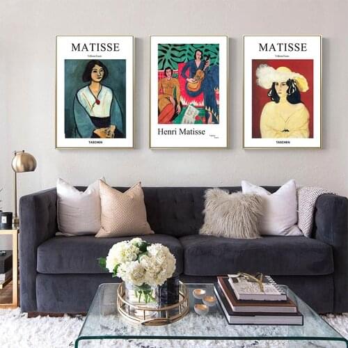 Henri Matisse Posters Abstract Human Portrait Print Mid-Century Contemporary Wall Art Canvas Painting Pictures For Living Room