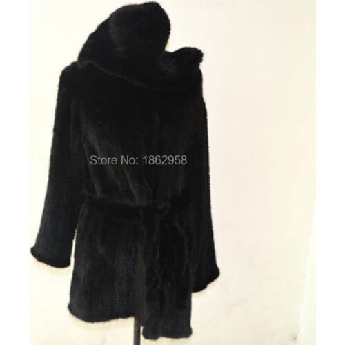 Dropping Shipping SJ901 Black Color Mexico Winter Fashion Winter Fur Coats Mink