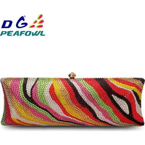 Luxury Colorful Full Diamond Women Bag European Evening Clutch Lady American Style Messenger Bag Personality Clutch Wallet