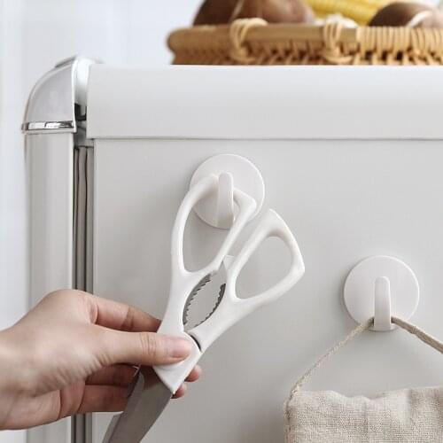 High quality plastic refrigerator magnet hook bathroom hanging punch-free icebox hooks