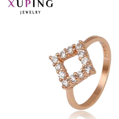 Xuping Jewelry Fashion New Style Ring for Women Gold Color Plated Rings Christmas Jewelry Gifts Promotion 11409
