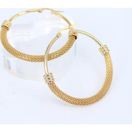 Gold color 316 stainless steel jewelry earrings fashion wild female earring size selection hot classic LH198
