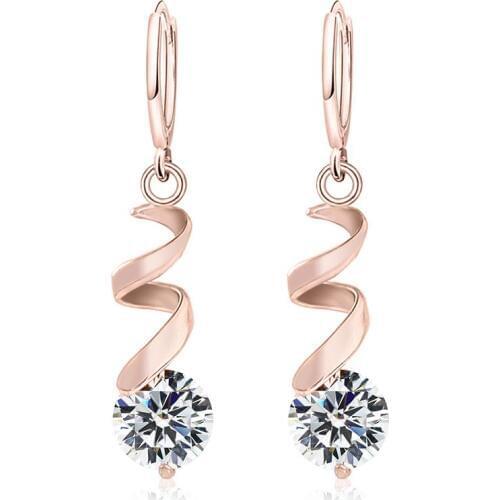 MISANANRYNE Nice Shipping Womens 4 Colors CZ Fashion Gold Color Dangle Drop Earrings Jewelry Gift