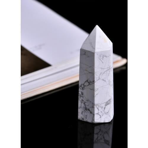 1pcs white turquoise crystal point ore crystal magic repair point home decoration Christmas gift DIY gift jewelry holiday gift