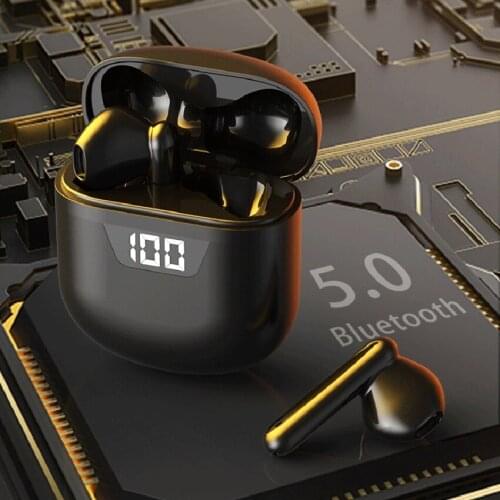 100pcs lot J50 TWS Bluetooth Headphones LED Digital Display Binaural Wireless Headset Stereo Smart Sports Music Earphone