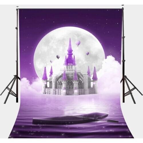 150x210cm Fantasy Water Architecture Backdrop Ultraviolet Sea and Sky Photography Background