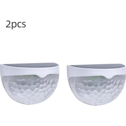 2 Pcs Rainproof Semicircular Fence Light 6LED Water Drop Stair Durable Light Outdoor Shadow Night Light