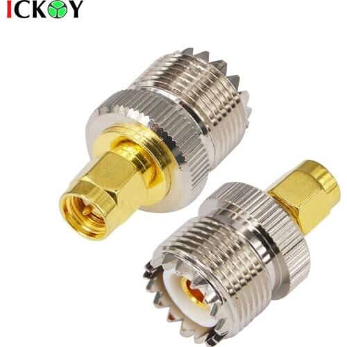 2pcs RF Coax Adapter SMA Female to SO239 Female UHF Jack SO-239 Antenna Cable Connector for BAOFENG UV-5R Series Radio