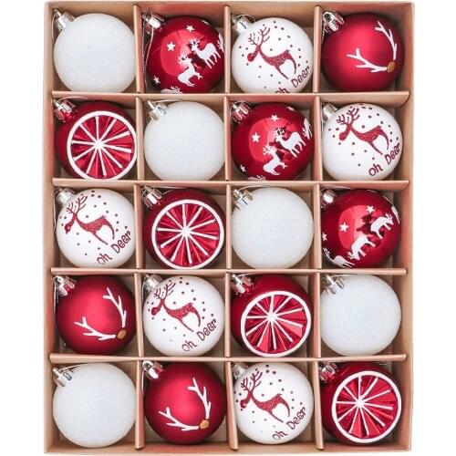Valery Madelyn 6CM 20pcs Christmas Balls Ornaments Christmas Tree Hanging Pendants Bauble xmas decorations for New Year Gift