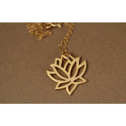 30 PCS - big fashion necklace pure lotus pendant necklace for women