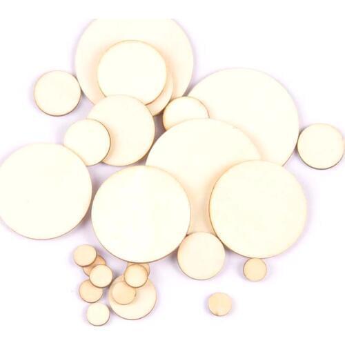 50pcs mix Natural Round pattern wooden Scrapbooking Carft for Home decoration diy Handmade handcraft 10/20/30/40/50mm MT1821