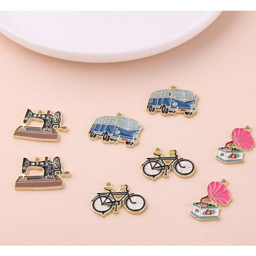 6pcs Chinese style 70s nostalgic series life interesting Earrings For Women DIY hand-made keychain pendant earrings material