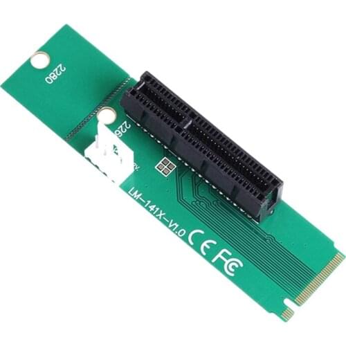 NGFF M2 M.2 to PCI-E 4X 1X Slot Riser Card Adapter Male to Female PCIE Multiplier for BTC Bitcoin Miner Antminer Mining