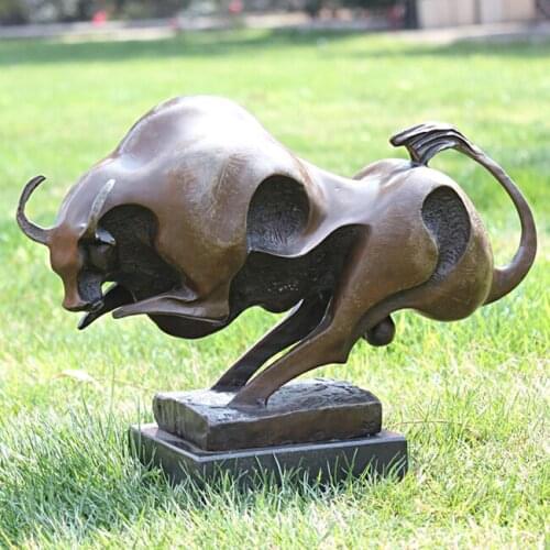 Abstract cow topnew copper sculpture collection home decoration business gift decoration Material Old Handwork brass