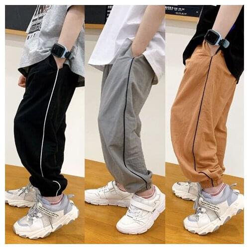 Boys Casual Pants Childrens Cotton Solid Anti-Mosquito Thin Loose Trousers Soft Bottoms Summer Kids Clothing Clothes for Child