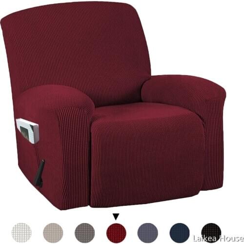 Sofa Covers Stretch Recliner Slipcovers Durable Soft High Stretch Jacquard Sofa Cover Polyester Fiber Solid Color For Home Cover