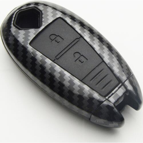 ABS Carbon Car Key Case For Suzuki lgnis vitara ALIVIO S-CROSS SX4 Swift Smart Remote Fob Shell Cover Keychain Protector Bag