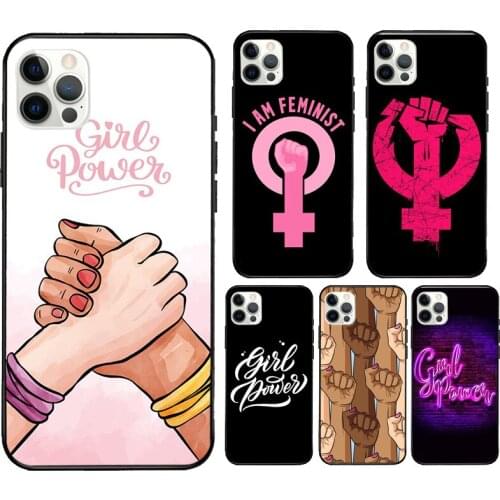Feminist Girl Power Phone Case For iPhone 11 Pro Max 12 mini 6S 7 8 Plus X XS Max SE 2020 XR Cover Coque