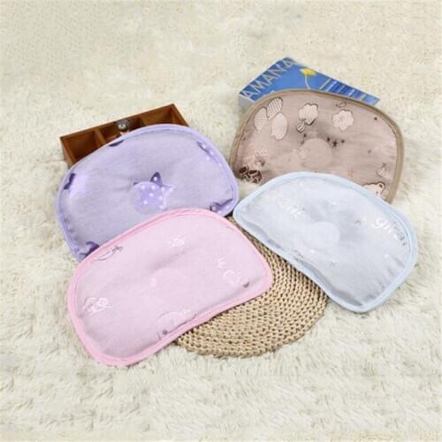 Infant Anti-Head Shape Pillow Ice Silk Breathable Cool Sweat-Absorbent Cool Pillow Bedding Shaped Pillow High Quality