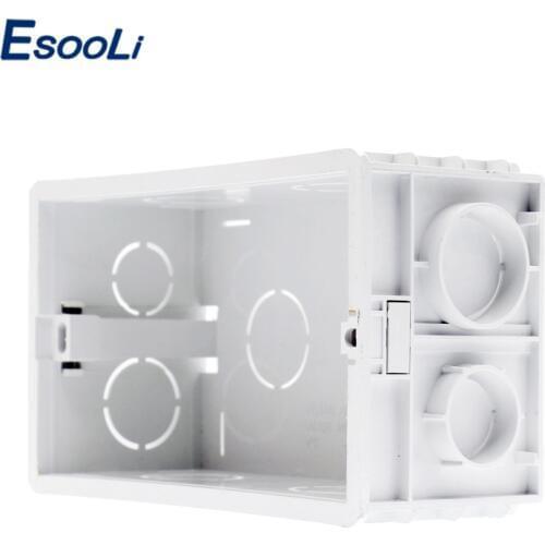 Esooli Wall Mounting Box Internal Cassette White Back Box 137*83*56mm For 146mm*86mm Standard Touch Switch and USB Socket