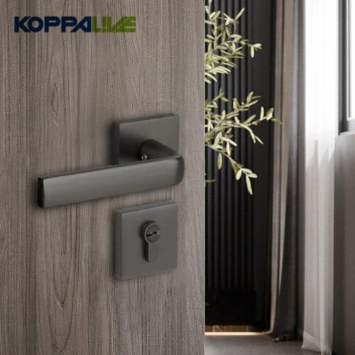 KOPPALIVE European Style Brass Mortise Door Lock Set Lever Door Pull Handle