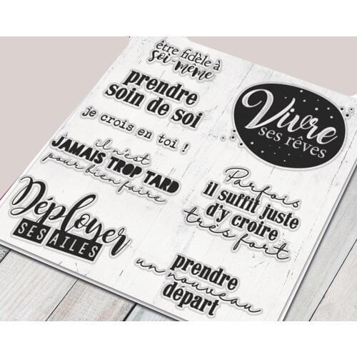 French Transparent Clear Silicone Stamp/Seal for DIY scrapbooking/photo album Decorative clear stamp A1726