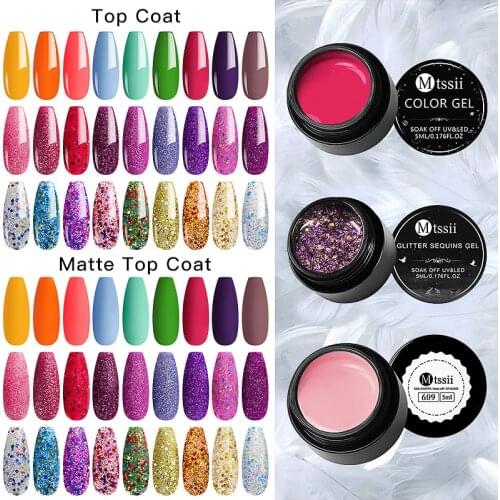 Mtssii 2020 DIY Painting Gel Nail Gel Polish Nail Art Design For Manicure 198 Colors Green Red Glitter Lacquer UV Gel Soak Off