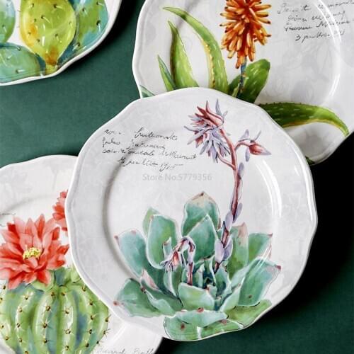 Ceramic Dish Creative Dish Dish Special-shaped Dish Home Breakfast Dish Personalized Decoration Dish In-glaze Flat Dish