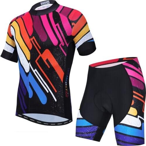 Cycling Jerseys Set Mens Mountain Bike Clothing Summer MTB Bicycle Wear Clothes Anti-UV Cycling Clothing
