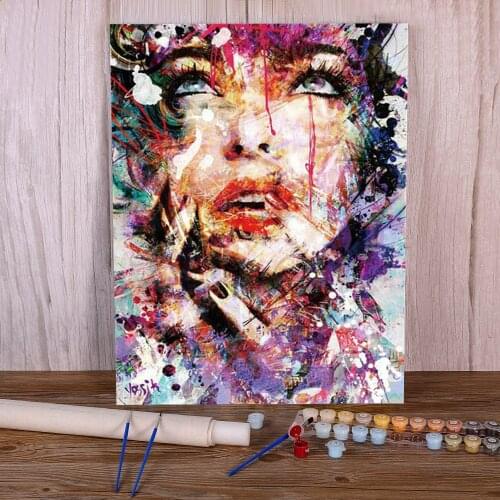 Woman Portrait Paint By Numbers Kit Oil Paints 50*70 Boards By Numbers Wall Paintings Children Wholesale Drawing