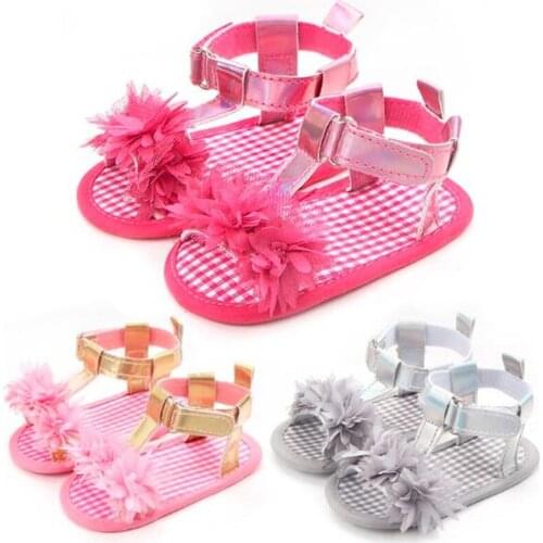 New Baby Summer Shoes Lovely Flower Newborn Girls First Walkers Antislip Toddler Infants Princess Shoes