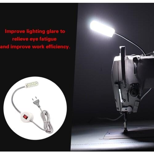New 2W 30LED Portable Sewing Machine Light LED Night Light Magnetic Mounting Base Gooseneck Lamp for All Sewing Machine Lighting