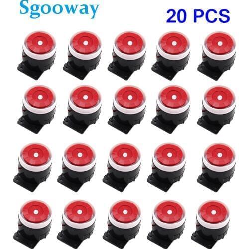 Sgooway Wired Indoor Mini Wired Siren 5V 12V For Wireless Home Alarm Security System Siren Sound For Home Security 120 dB