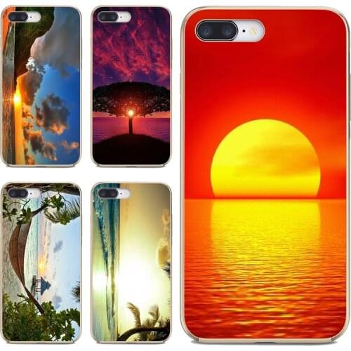 For Huawei Nova 2 2i 3 3i Y3 Y5 Y6 Y7 Y9 Prime 2015 2016 2017 2018 2019 Tropical-Beach-Sea-Sunset-Print Silicone Cover