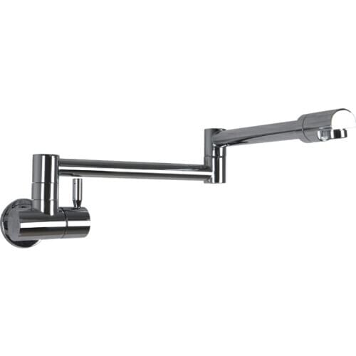 Free ship Modern Solid Brass Chrome Foldable tap,wall mount Single Cold Tap Extended Wall Mounted Pot Filler Faucet
