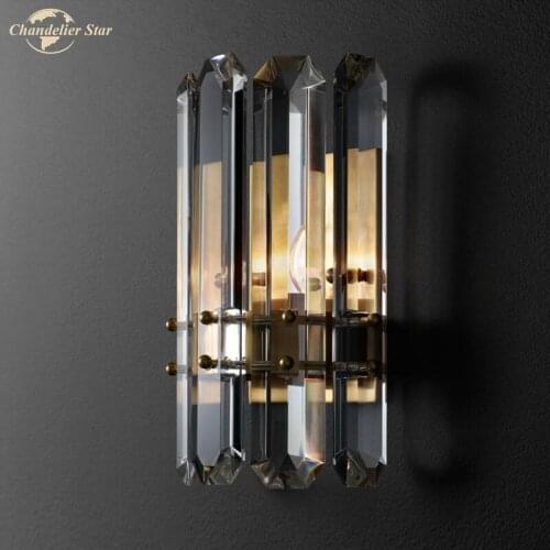 Postmodern Nordic Wall Lamp for Living Room Bathroom Bedroom Loft Corridor Vintage Simple Crystal Wall Lights