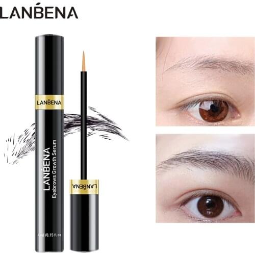 LANBENA Eyebrow Growth Serum Longer Fuller Thicker Nourishes Eyebrow Enhancer Eyelash Fast Powerful Hair Growth Make Up Beauty
