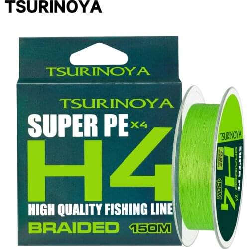 TSURINOYA 0.2/0.4/0.6# 150m 4 Srtrand Braided PE Fishing Line 4-8lb Linha Multifilament Line Pesca Trout Game Lure Fishing Wire