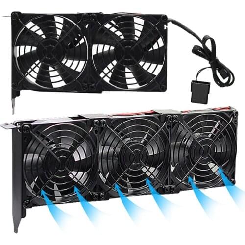 Universal VGA Cooler Dual 80mm Graphics Card Heatsink Double Three Fan GPU Radiator Partner Ultra High Speed Quiet